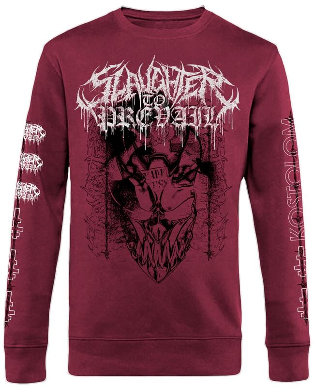 Slaughter To Prevail Long-sleeve Shirt Kostolom S to 4XL for Men maroon