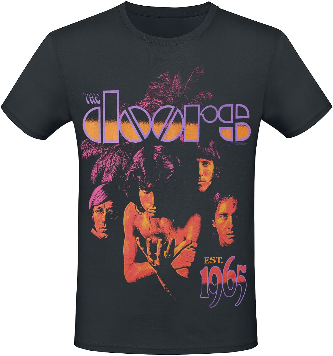 The Doors T-Shirt EST 1965 S to 3XL for Men black