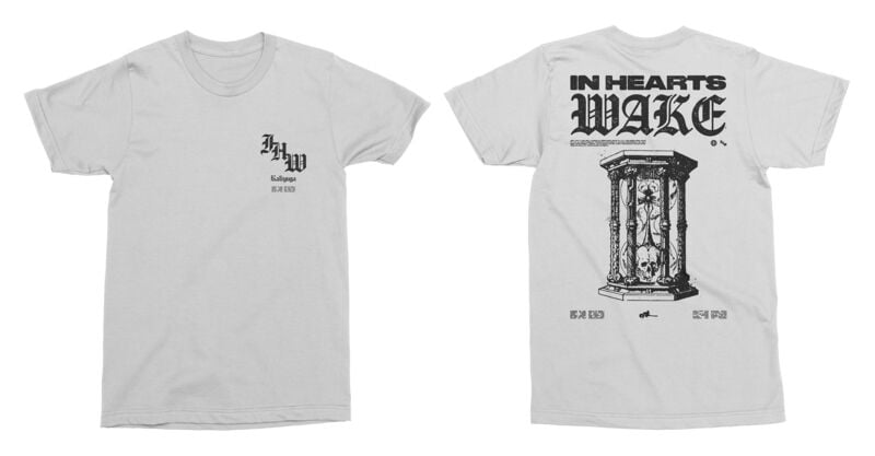 In Hearts Wake T-Shirt Hourglass S to XXL for Men white