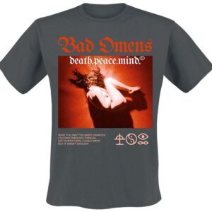 Bad Omens T-Shirt Death Peace Mind Box Girl S to 4XL for Men dark grey