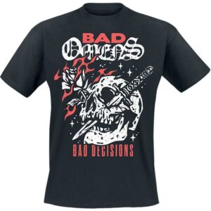 Bad Omens T-Shirt Bad Decision Skull With Knife S to 4XL for Men black