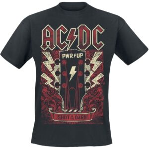 AC/DC T-Shirt PWRUP Guitar S to 5XL for Men black