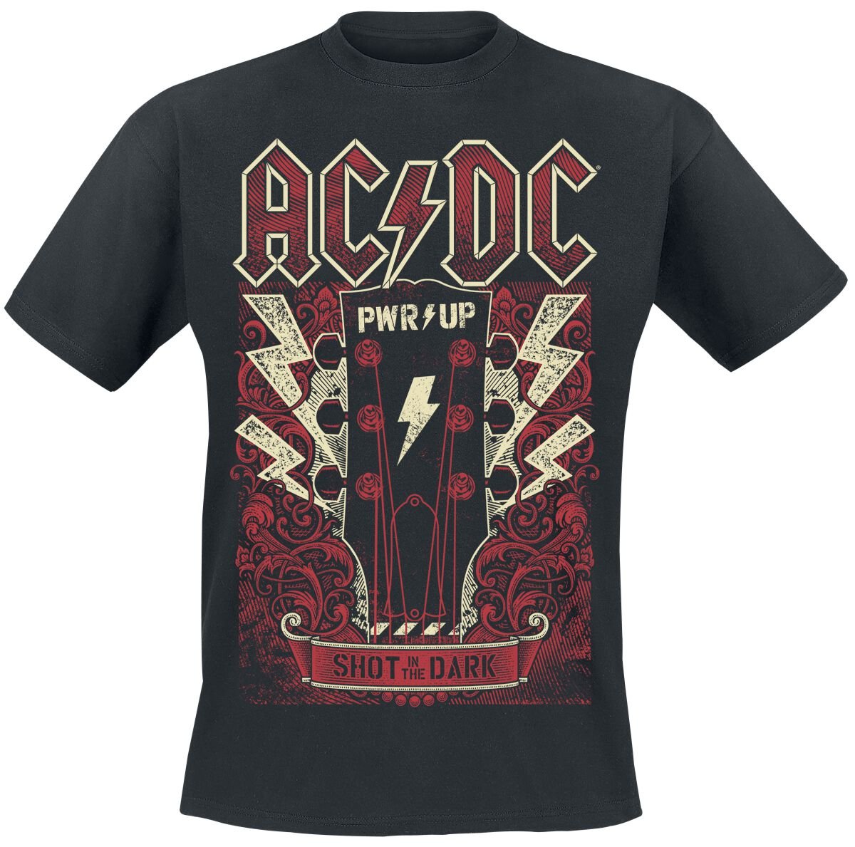 AC/DC T-Shirt PWRUP Guitar S to 5XL for Men black
