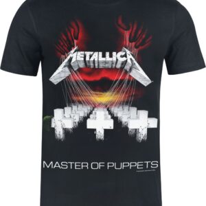 Metallica T-Shirt Master Of Puppets Heavyweight S to XXL for Men black