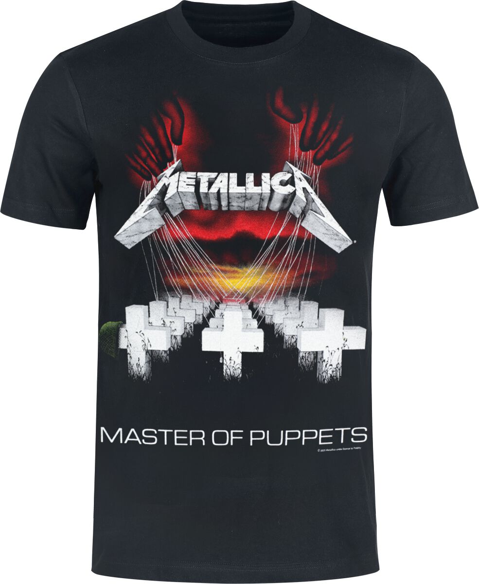 Metallica T-Shirt Master Of Puppets Heavyweight S to XXL for Men black