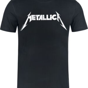 Metallica T-Shirt Textured Logo Heavyweight S to XXL for Men black