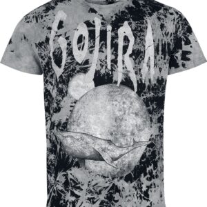 Gojira T-Shirt Whale Sun Moon S to 4XL for Men black-grey