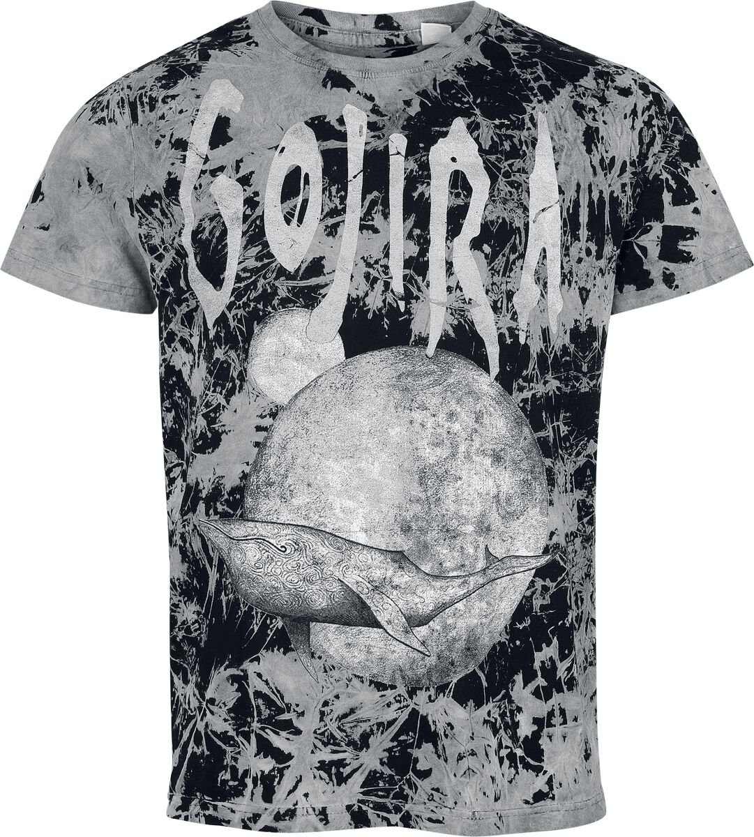 Gojira T-Shirt Whale Sun Moon S to 4XL for Men black-grey