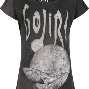 Gojira T-Shirt Whale Sun Moon S to XXL for Women grey