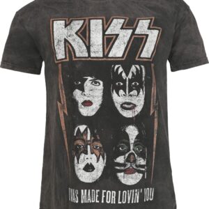 Kiss T-Shirt I Was Made For Lovin' You S to 4XL for Men grey