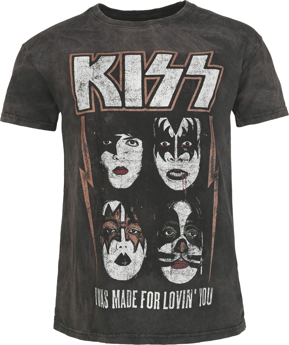 Kiss T-Shirt I Was Made For Lovin' You S to 4XL for Men grey