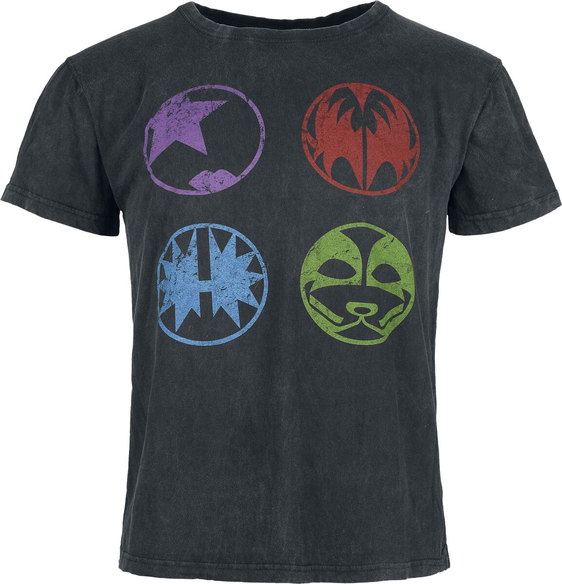 Kiss T-Shirt Band Icons S to 4XL for Men anthracite