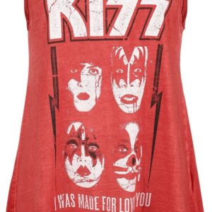 Kiss Top Lovin You S to 4XL for Women red