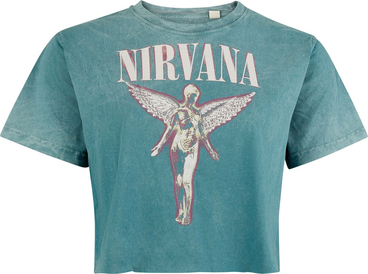 Nirvana T-Shirt Angel S to 3XL for Women blue