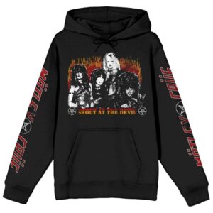 MÃ¶tley CrÃ¼e Hoodie Shout At The Devil Flame M to XXL for Men black