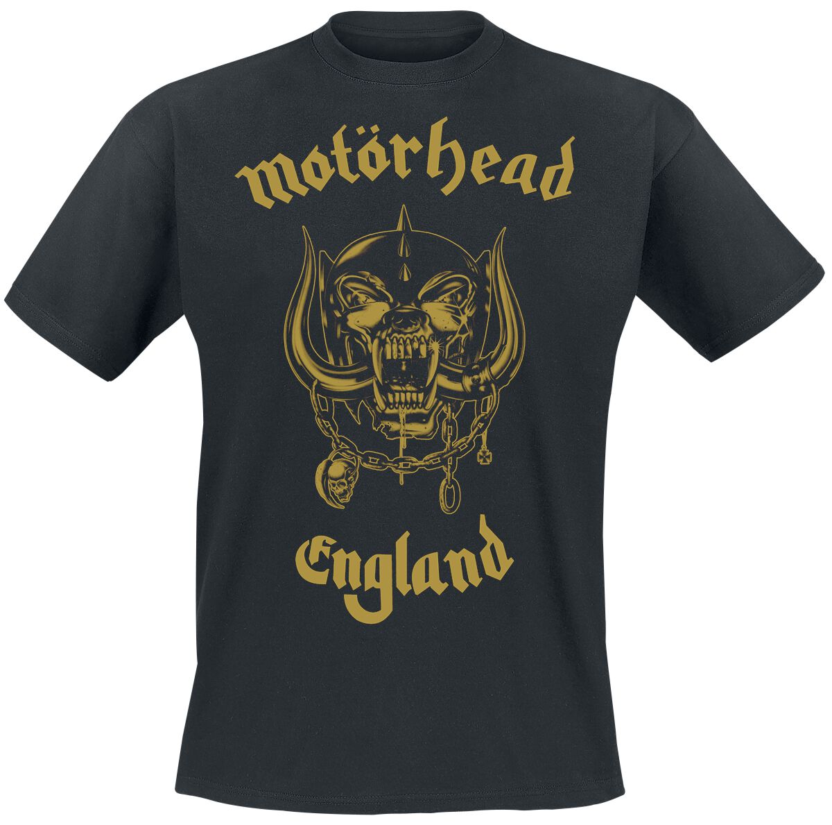 Motorhead T-Shirt Golden England Everything Louder Than Everything Else S to 4XL for Men black
