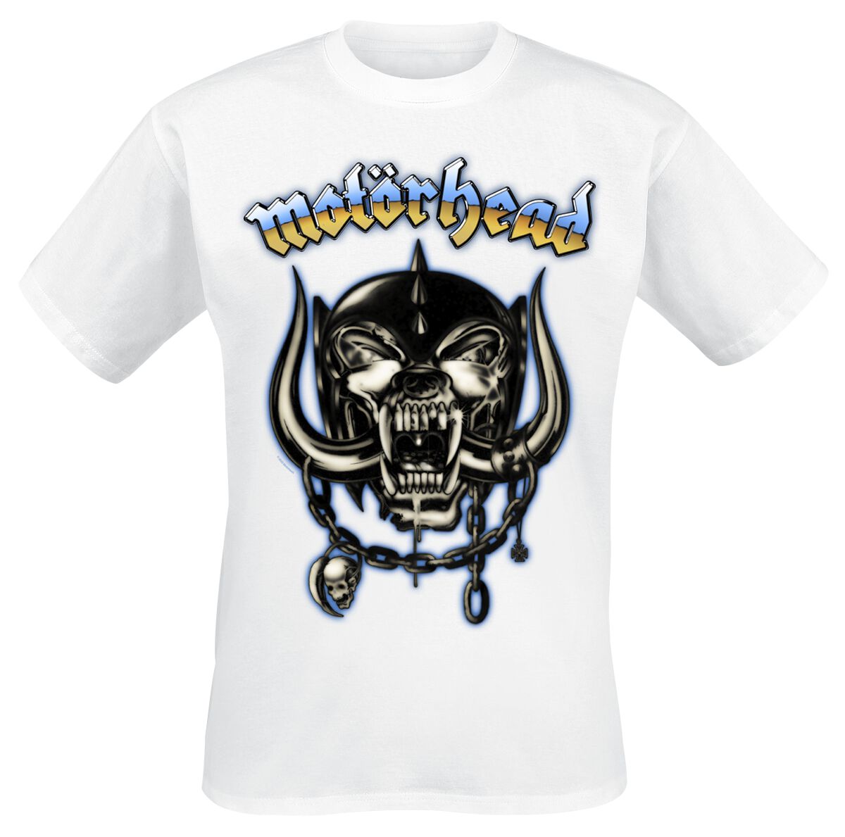 Motorhead T-Shirt 50 Airbrush Warpig S to 4XL for Men white