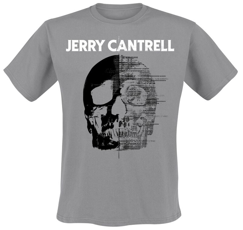 Cantrell, Jerry T-Shirt Bone To Code S to 4XL for Men charcoal
