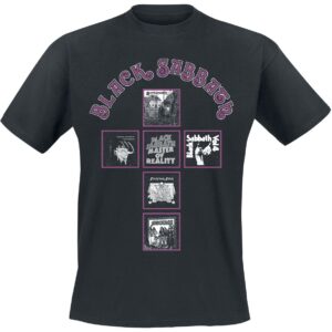 Black Sabbath T-Shirt Album Covers Cross S to 3XL for Men black
