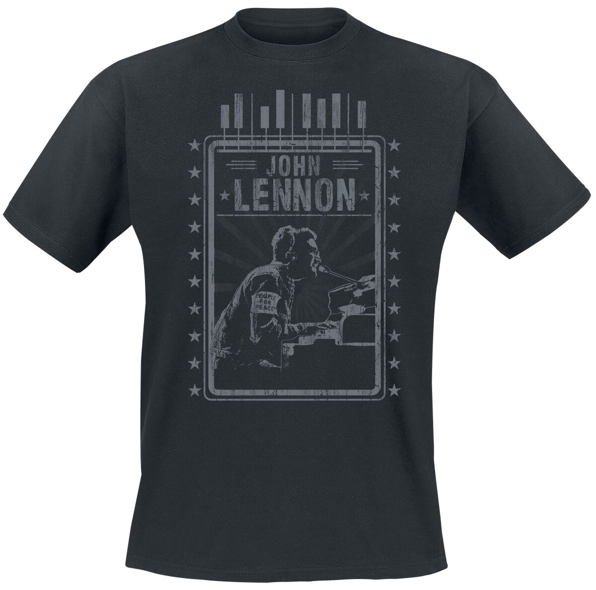John Lennon T-Shirt Piano S to 3XL for Men black