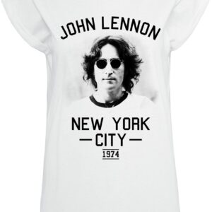 John Lennon T-Shirt NYC 1974 S to XL for Women white