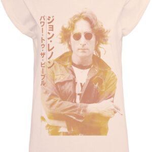 John Lennon T-Shirt Power To The People S to XXL for Women light pink