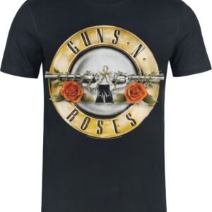 Guns N' Roses T-Shirt Distressed Bullet Heavyweight S to 5XL for Men black