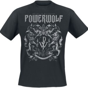 Powerwolf T-Shirt Crest Metal Is Religion Heavyweight S to 5XL for Men black