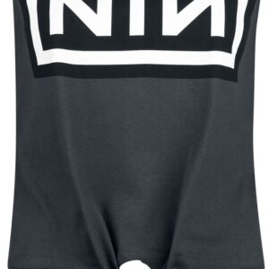 Nine Inch Nails Top Amplified Collection Logo XS to XL for Women charcoal
