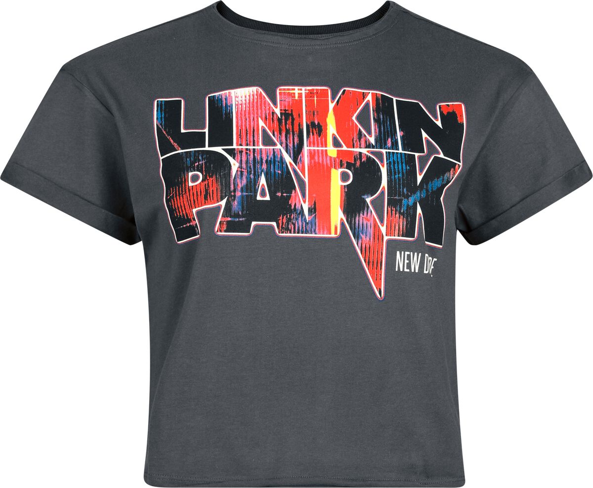 Linkin Park T-Shirt Amplified Collection New Divide S to XL for Women charcoal
