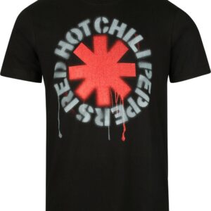 Red Hot Chili Peppers T-Shirt Stencil Asterix Heavyweight S to 5XL for Men black
