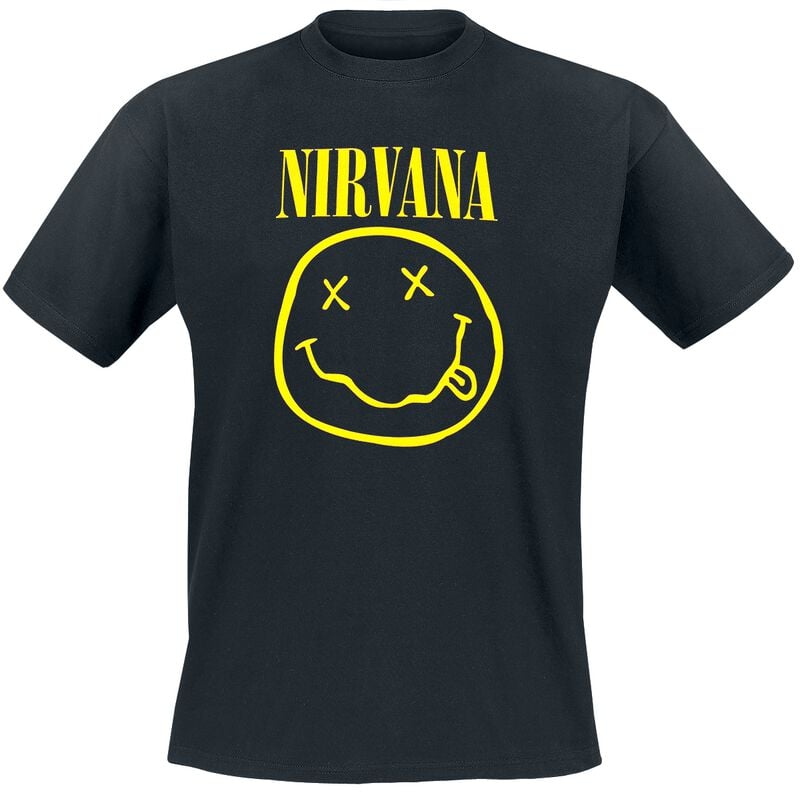 Nirvana T-Shirt Logo Heavyweight S to 5XL for Men black