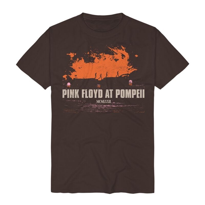 Pink Floyd T-Shirt Pompeii Album Cover Widescreen S to 3XL for Men brown