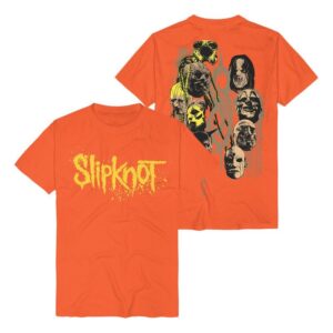Slipknot T-Shirt Splatter Masks S to 4XL for Men orange