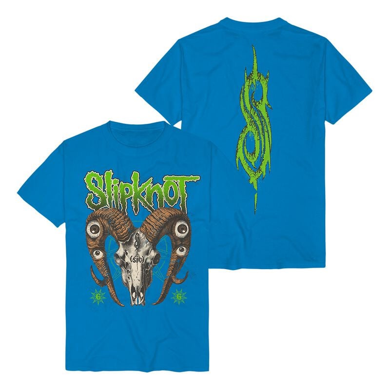 Slipknot T-Shirt Eyed Goat S to 3XL for Men blue