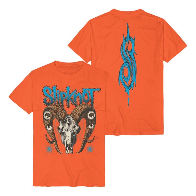 Slipknot T-Shirt Eyed Goat S to 5XL for Men orange