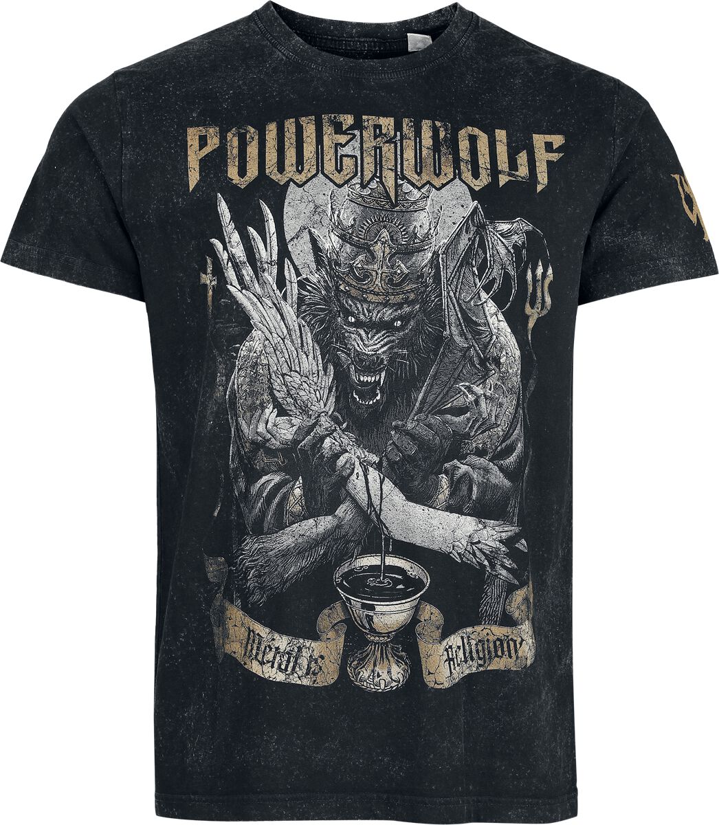 Powerwolf T-Shirt Wolf vs Angel S to 4XL for Men dark grey