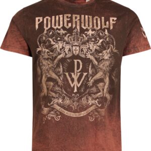 Powerwolf T-Shirt Crest S to XXL for Men rust
