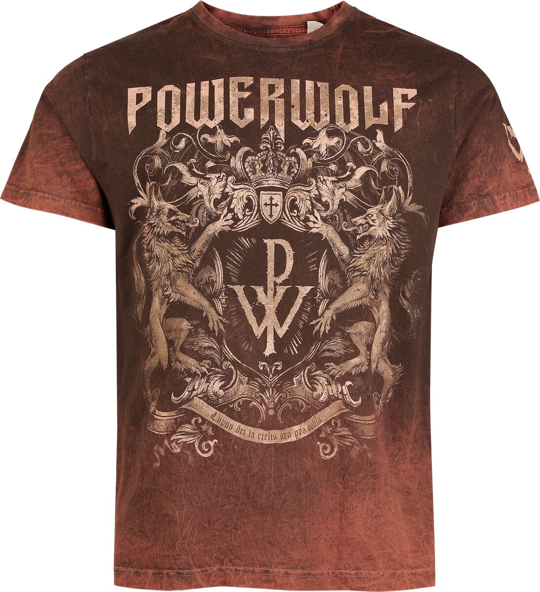 Powerwolf T-Shirt Crest S to XXL for Men rust