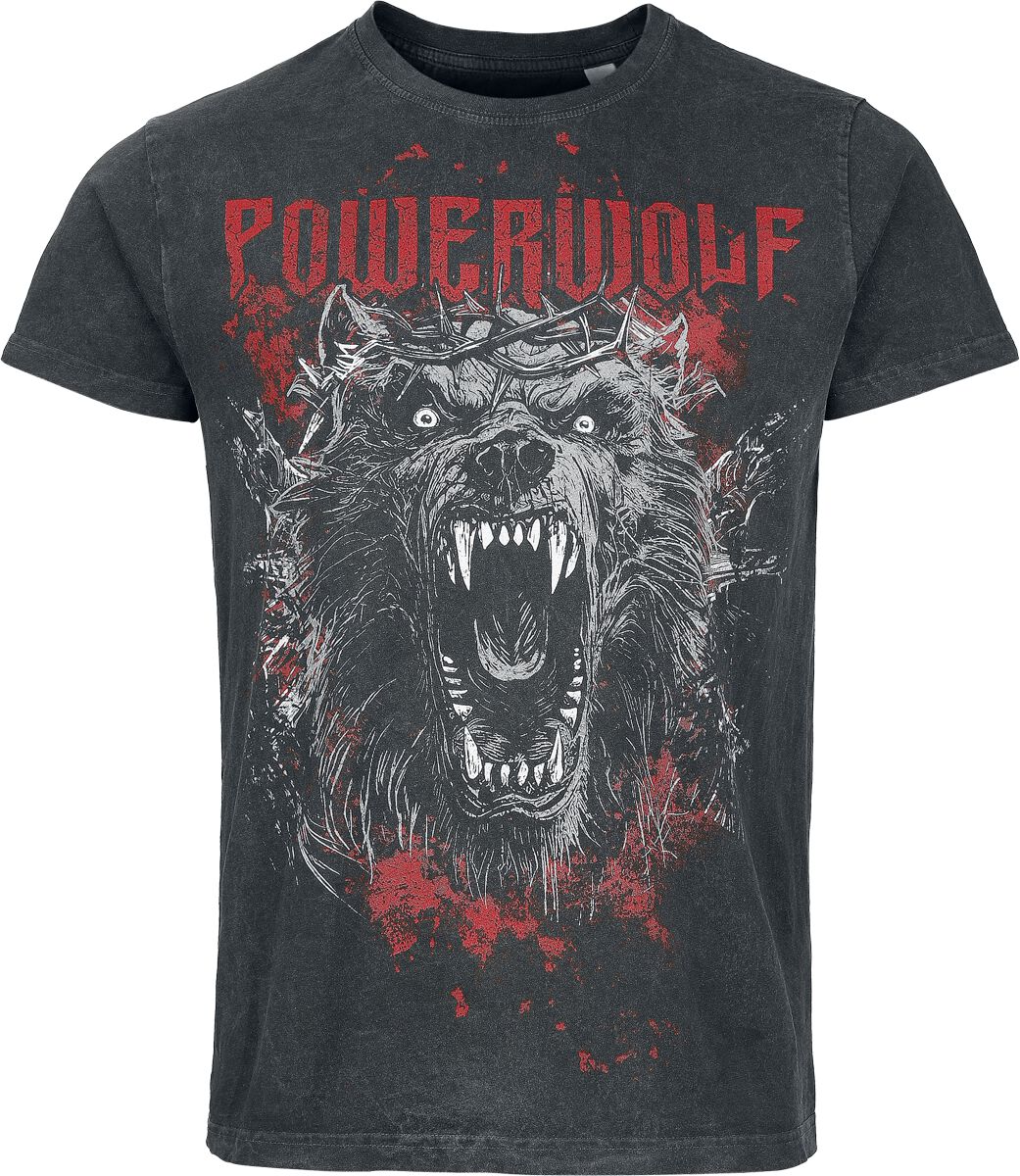 Powerwolf T-Shirt Chaos S to XXL for Men dark grey