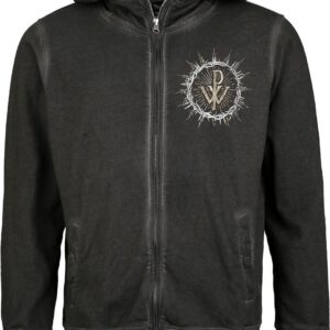 Powerwolf Hoodie Jacket Crest Wolves S to XXL for Men dark grey