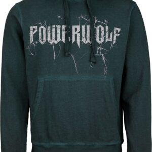 Powerwolf Hoodie Wolfhead S to XXL for Women petrol