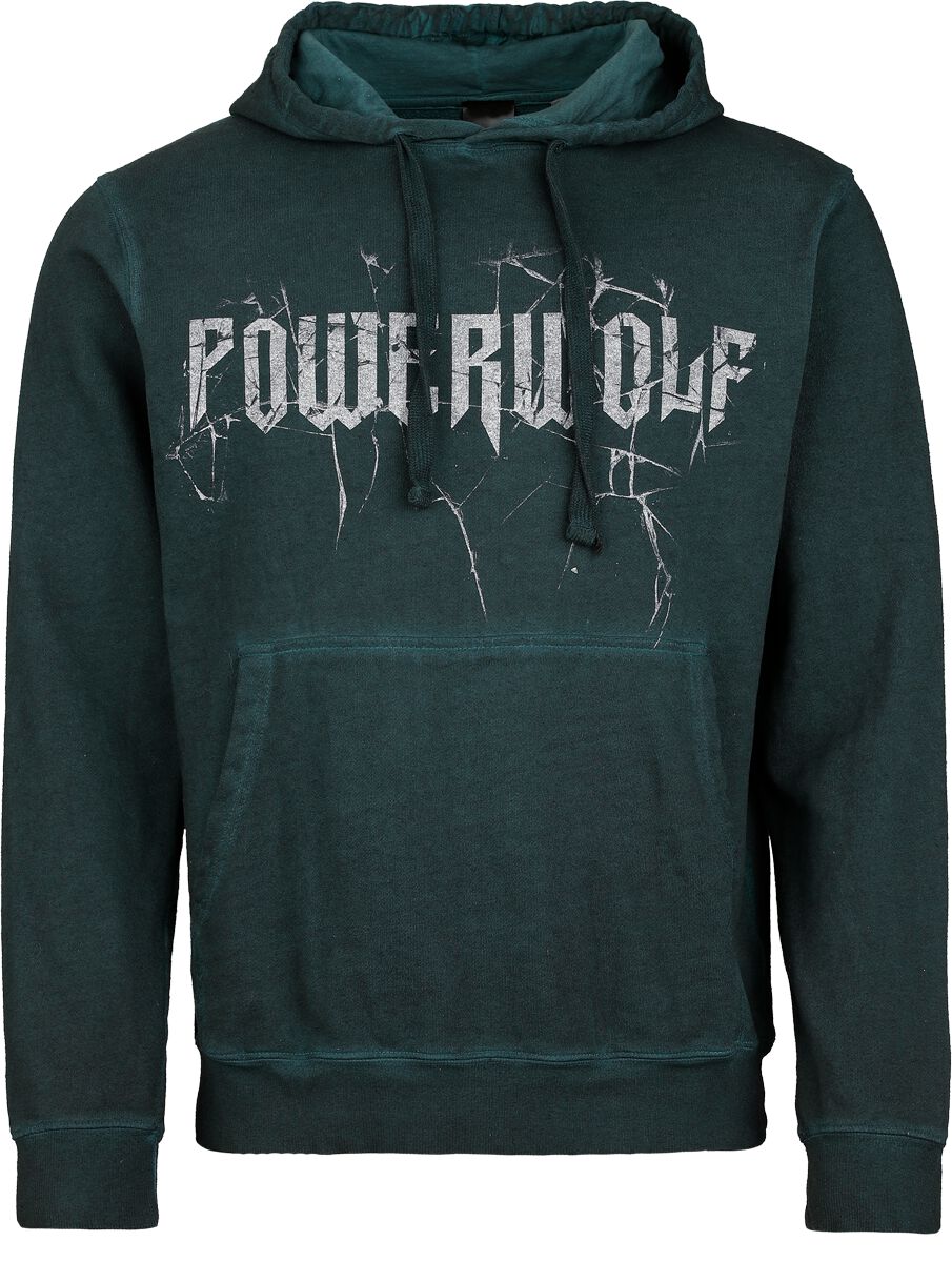 Powerwolf Hoodie Wolfhead S to XXL for Women petrol