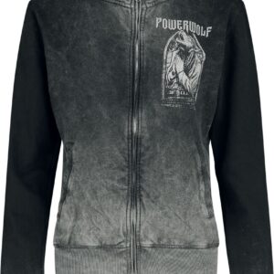 Powerwolf Hoodie Jacket Lupus dei S to XXL for Women grey