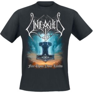 Unleashed T-Shirt Fire Upon Your Lands S to L for Men black
