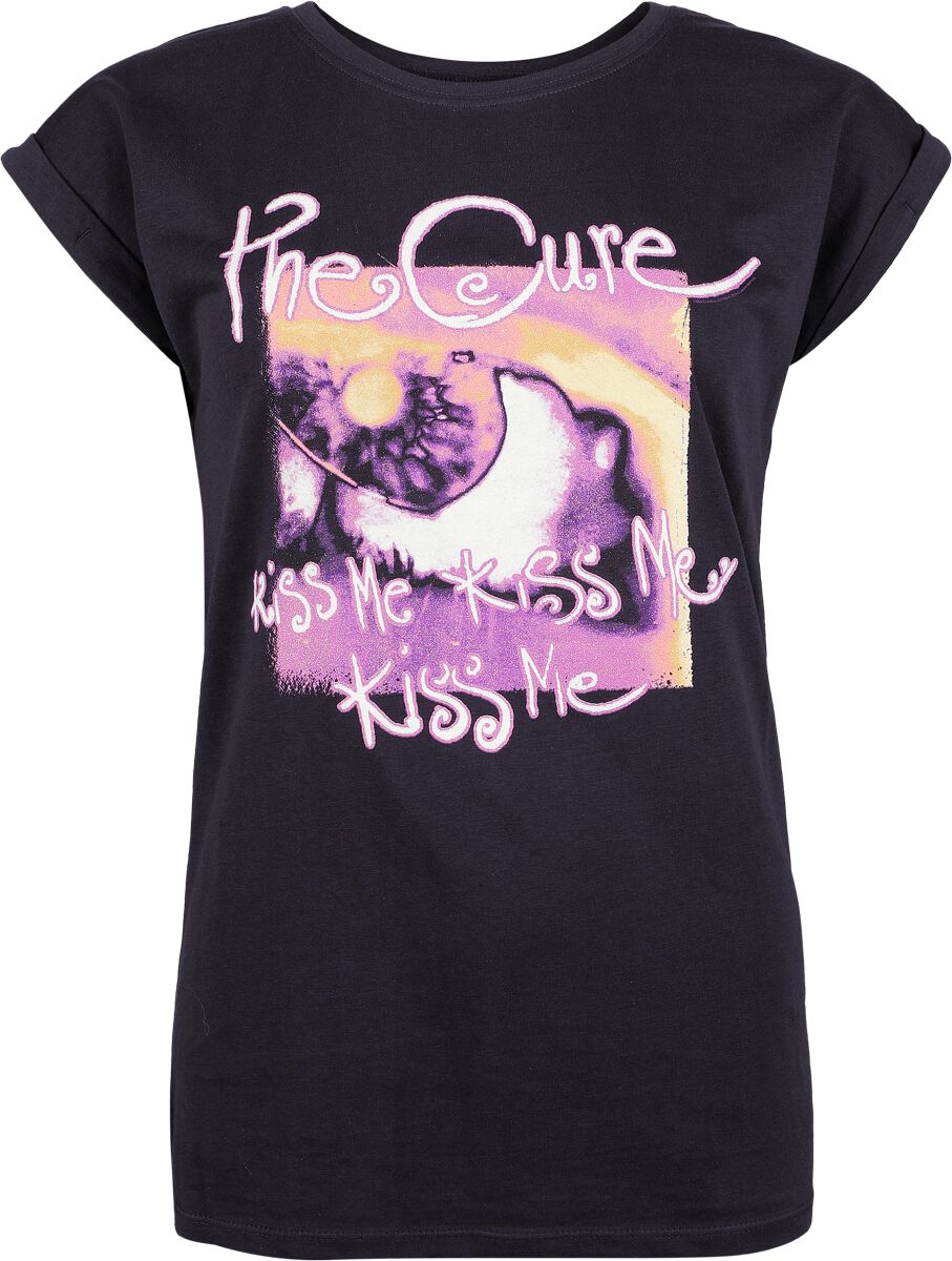 The Cure T-Shirt Kiss Me Crystals S to XXL for Women navy