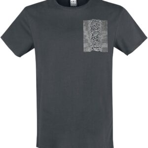 Joy Division T-Shirt Amplified Collection Pulsar Pocket Tracklist XS to XXL for Men charcoal