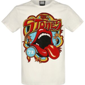 The Rolling Stones T-Shirt Amplified Collection Vintage Tongue 77 XS to 3XL for Men off white