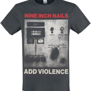 Nine Inch Nails T-Shirt Amplified Collection Add Violence XS to XXL for Men charcoal