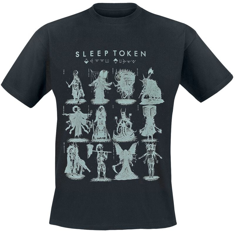 Sleep Token T-Shirt Grid 2 S to 5XL for Men black